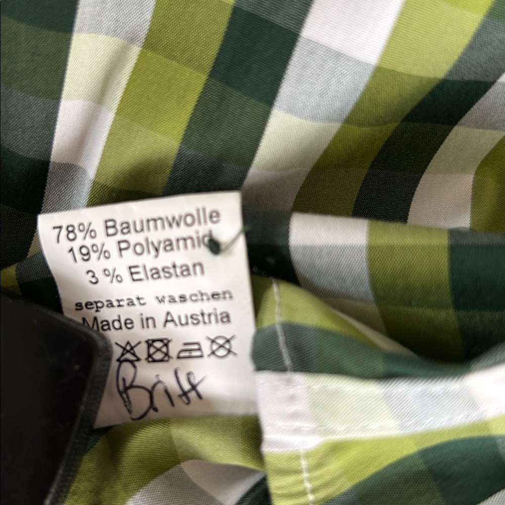 Wallmann button down blouse 4 Checkered Ruffle fr… - image 7